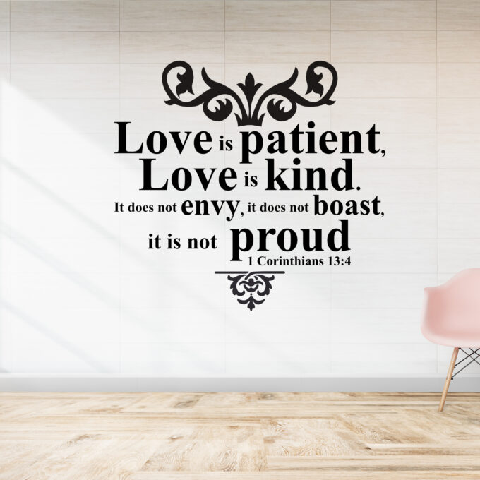 Wall art stickers - Love is patient