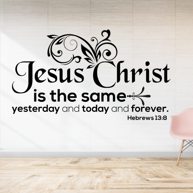 Vinyl wall decor -Jesus is the same