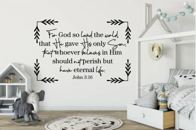 For God so loved the world bible verse wall stickers