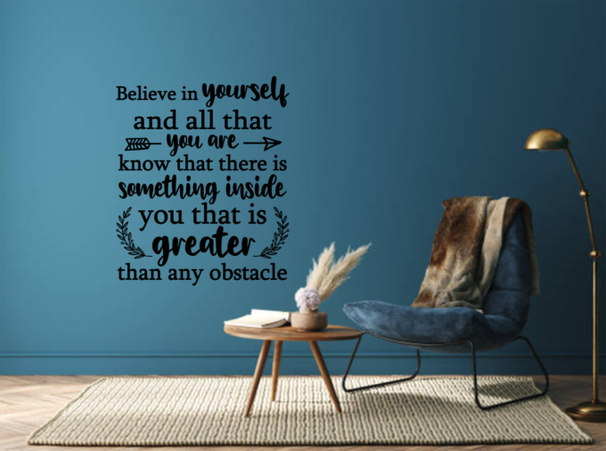 Believe in yourself home wall art decals