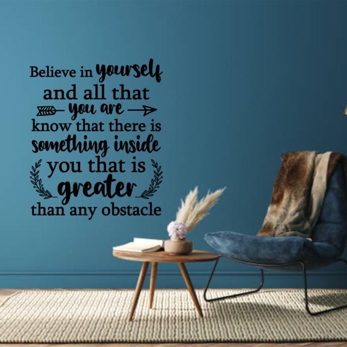 Believe in yourself home wall art decals